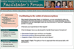 Facilitator's Forum screen shot