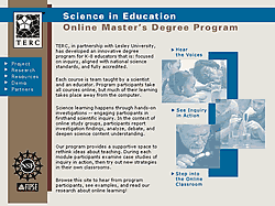 Science in Education Online Masters Program screen shot